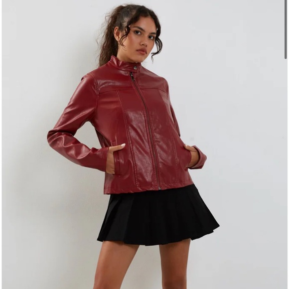 Motel Rocks Jackets & Blazers - NWT Olivia Jacket Motel in Red Medium